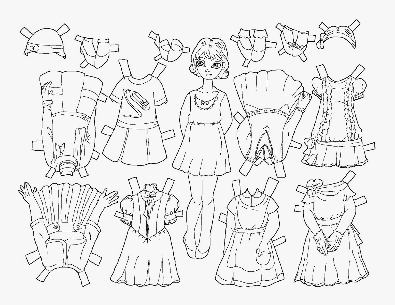Printable Paper Doll Coloring Pages