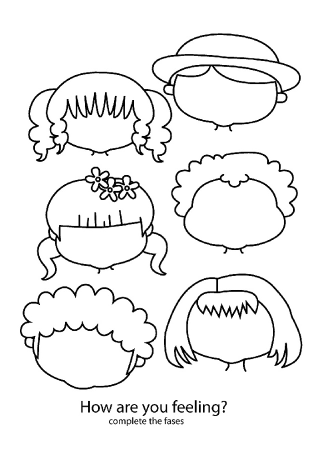 Face Feelings Coloring Pages
