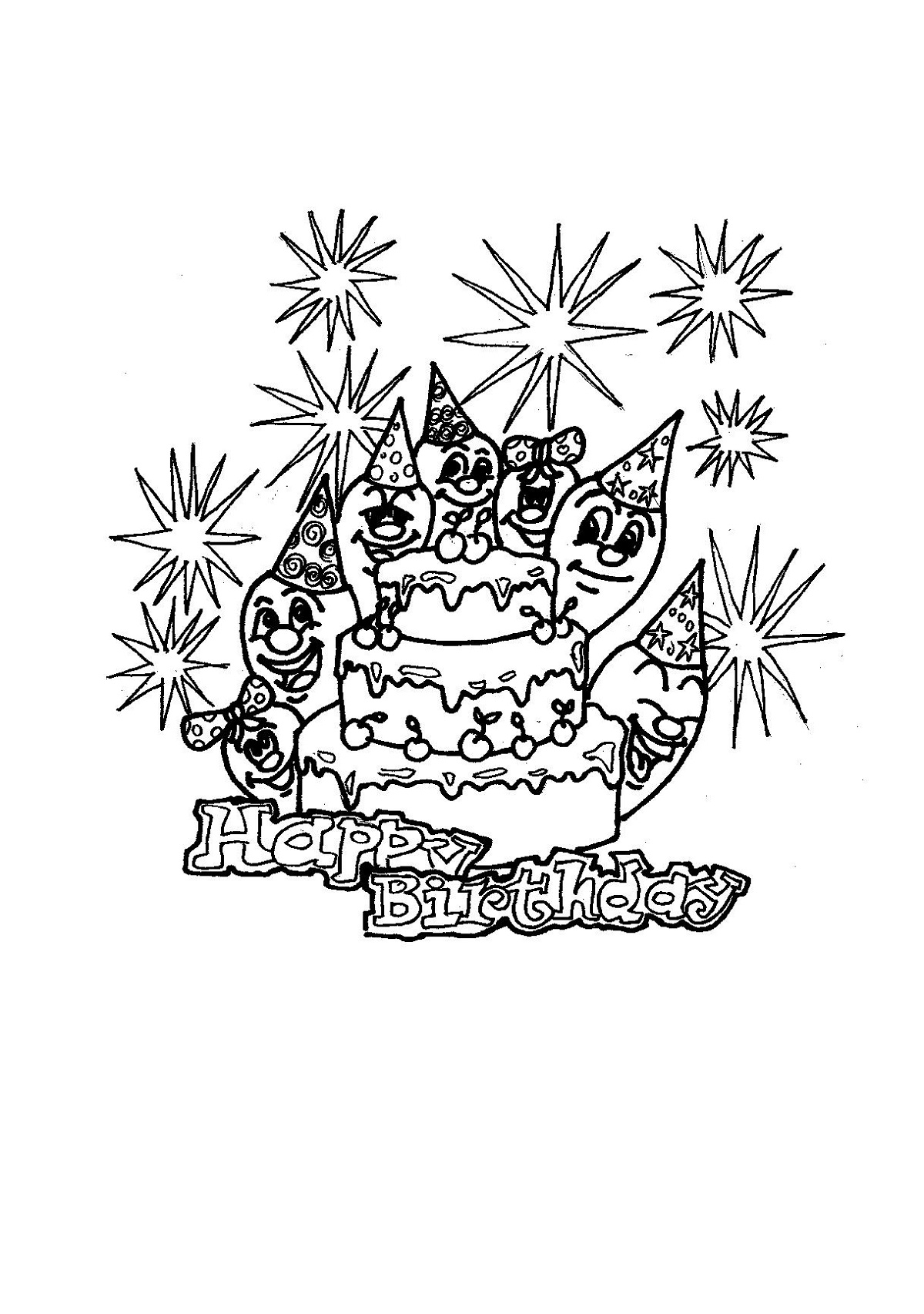 Printable Birthday Coloring Pages Ideas