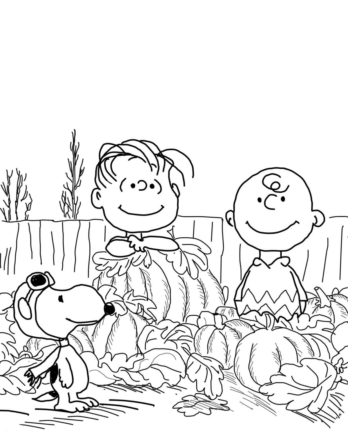 Charlie Brown and Snoopy Peanuts Coloring Pages
