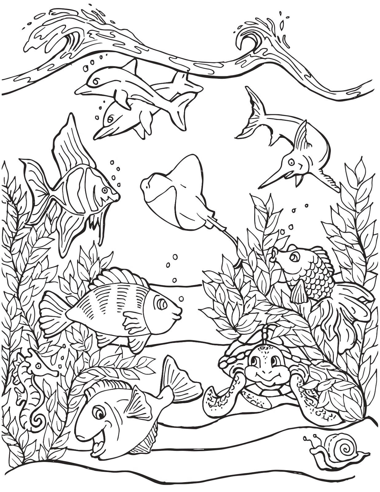 Sea Life Coloring Pages Images