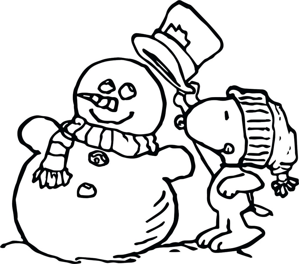Winter Peanuts Coloring Pages